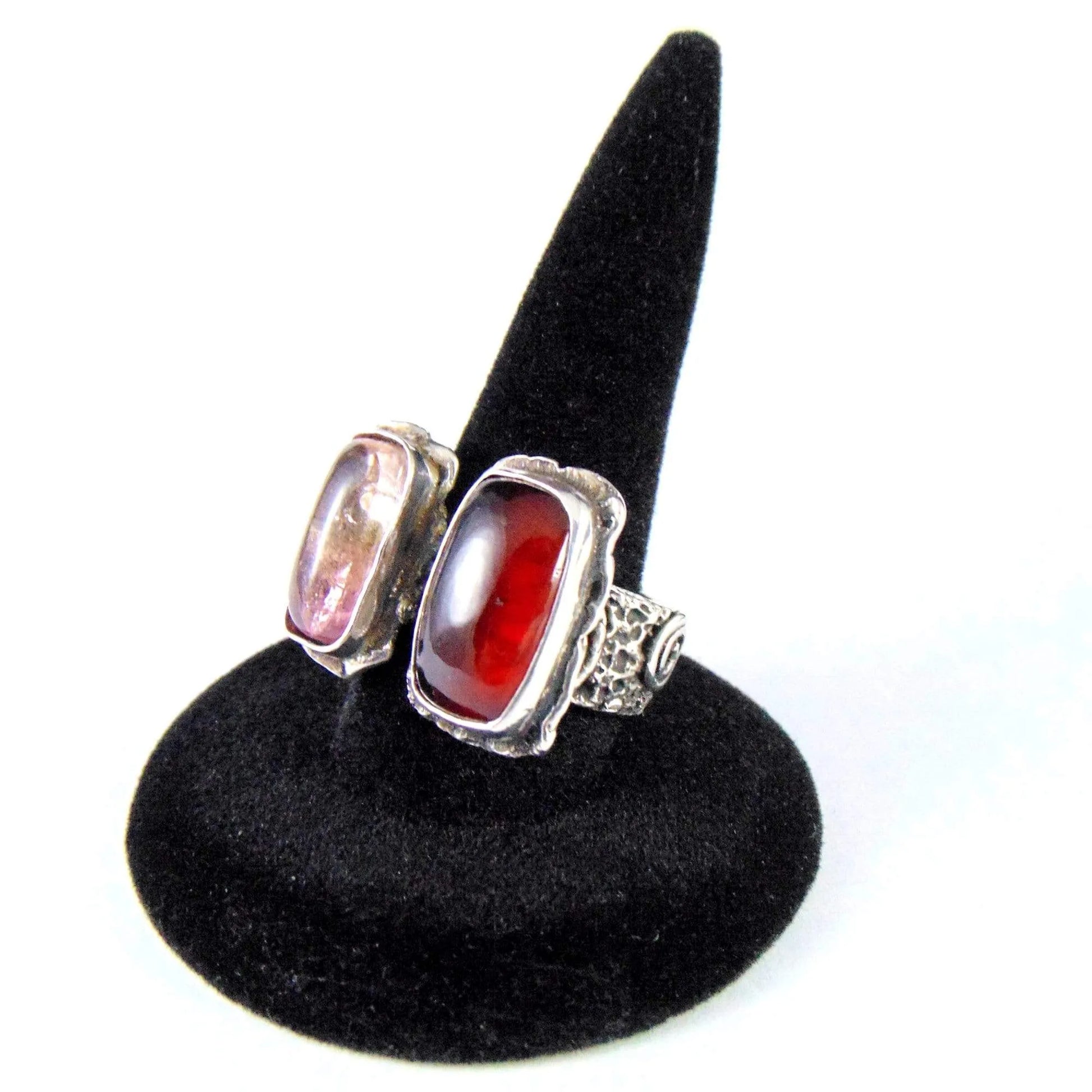 Turmalin i granat - pierścionek - EPIR Art Jewellery&Gemstone