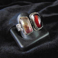 Turmalin i granat - pierścionek - EPIR Art Jewellery&Gemstone