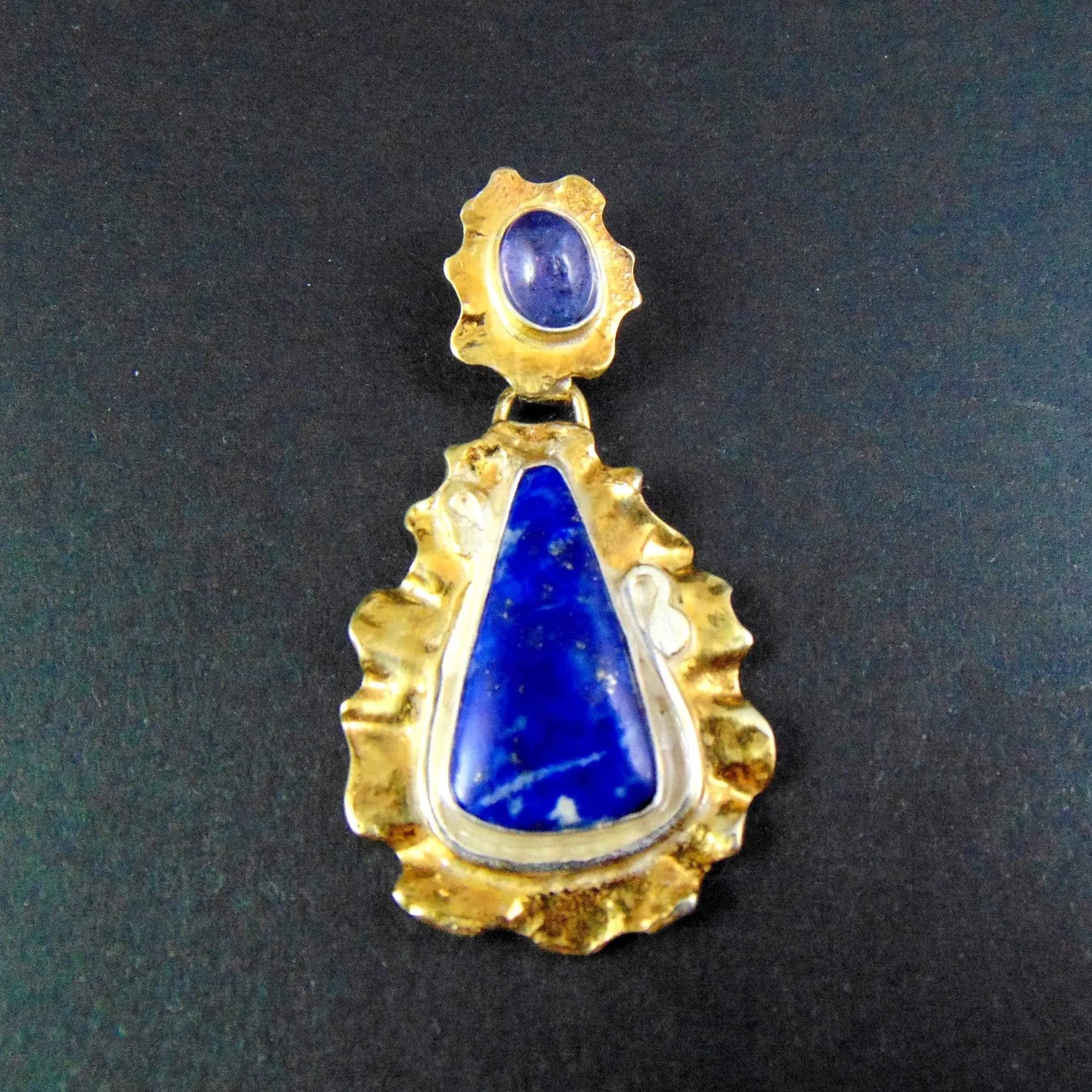 Wisior pozłacany z lazurytem - EPIR Art Jewellery&Gemstone