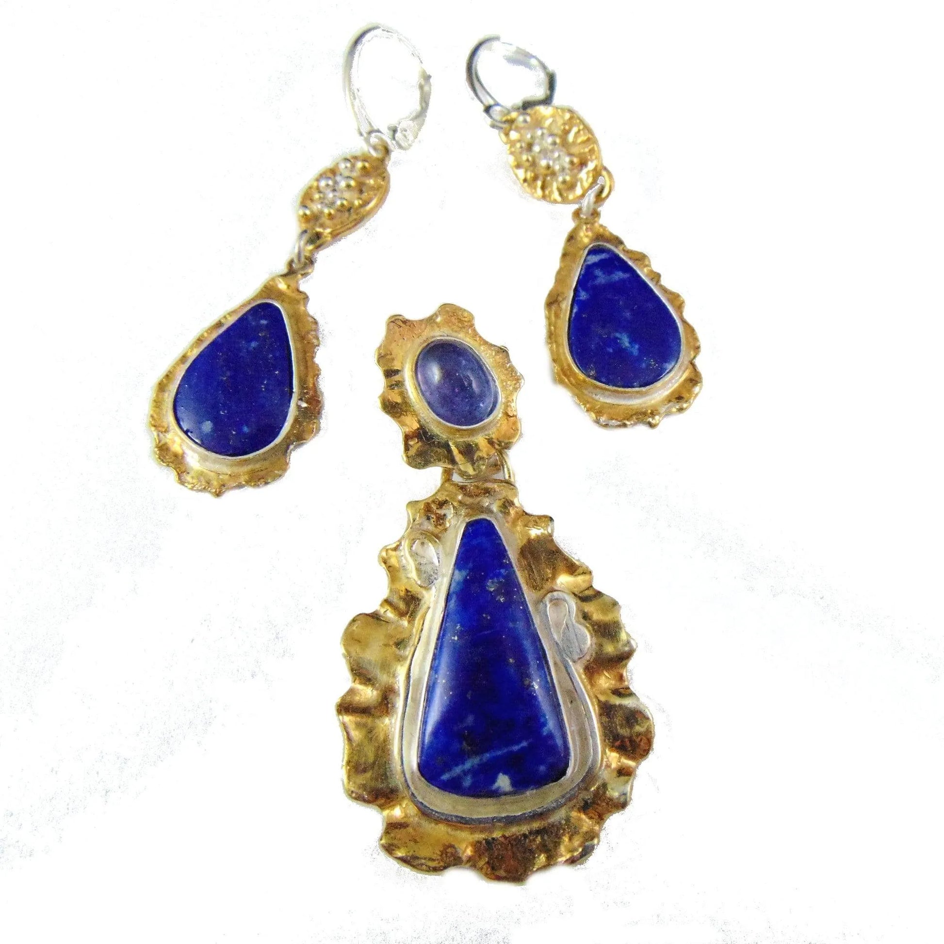 Wisior pozłacany z lazurytem - EPIR Art Jewellery&Gemstone