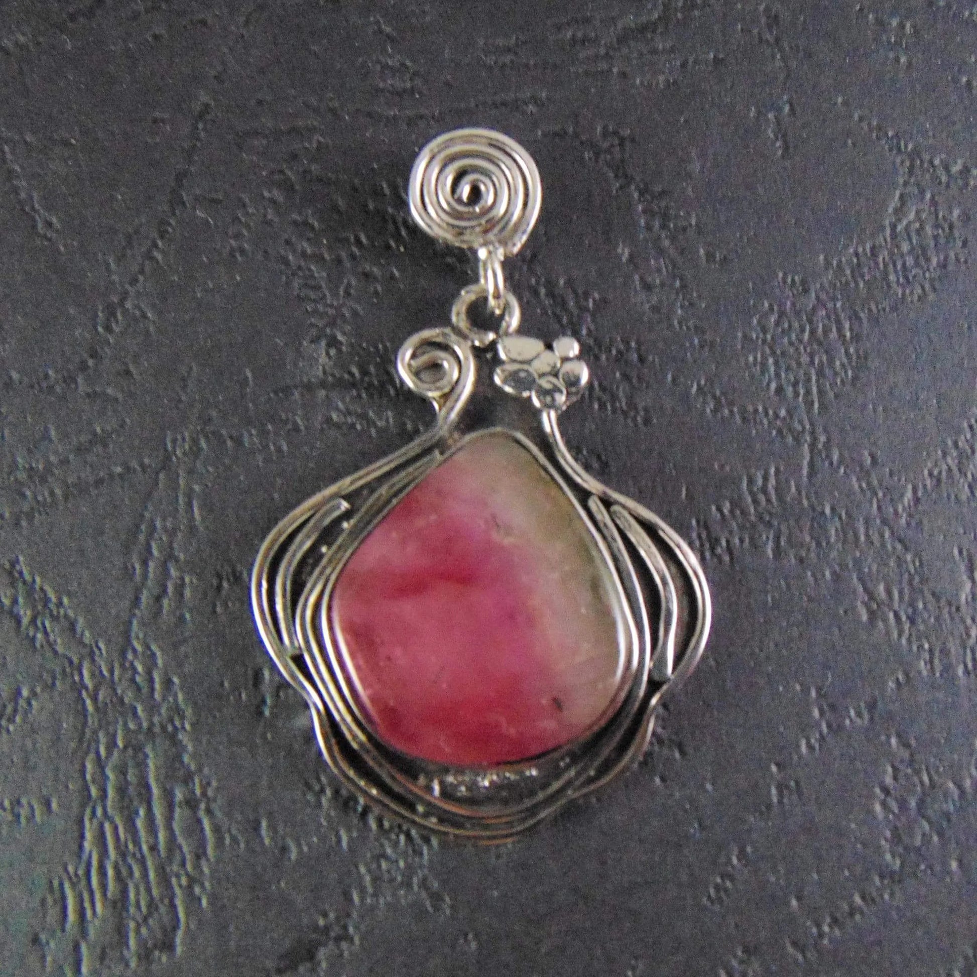 Wisior secesyjny z turmalinem arbuzowym - EPIR Art Jewellery&Gemstone