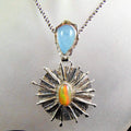 Wisior solarny z opalem i akwamarynem - EPIR Art Jewellery&Gemstone
