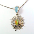 Wisior solarny z opalem i akwamarynem - EPIR Art Jewellery&Gemstone