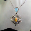 Wisior solarny z opalem i akwamarynem - EPIR Art Jewellery&Gemstone