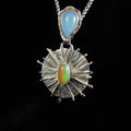 Wisior solarny z opalem i akwamarynem - EPIR Art Jewellery&Gemstone