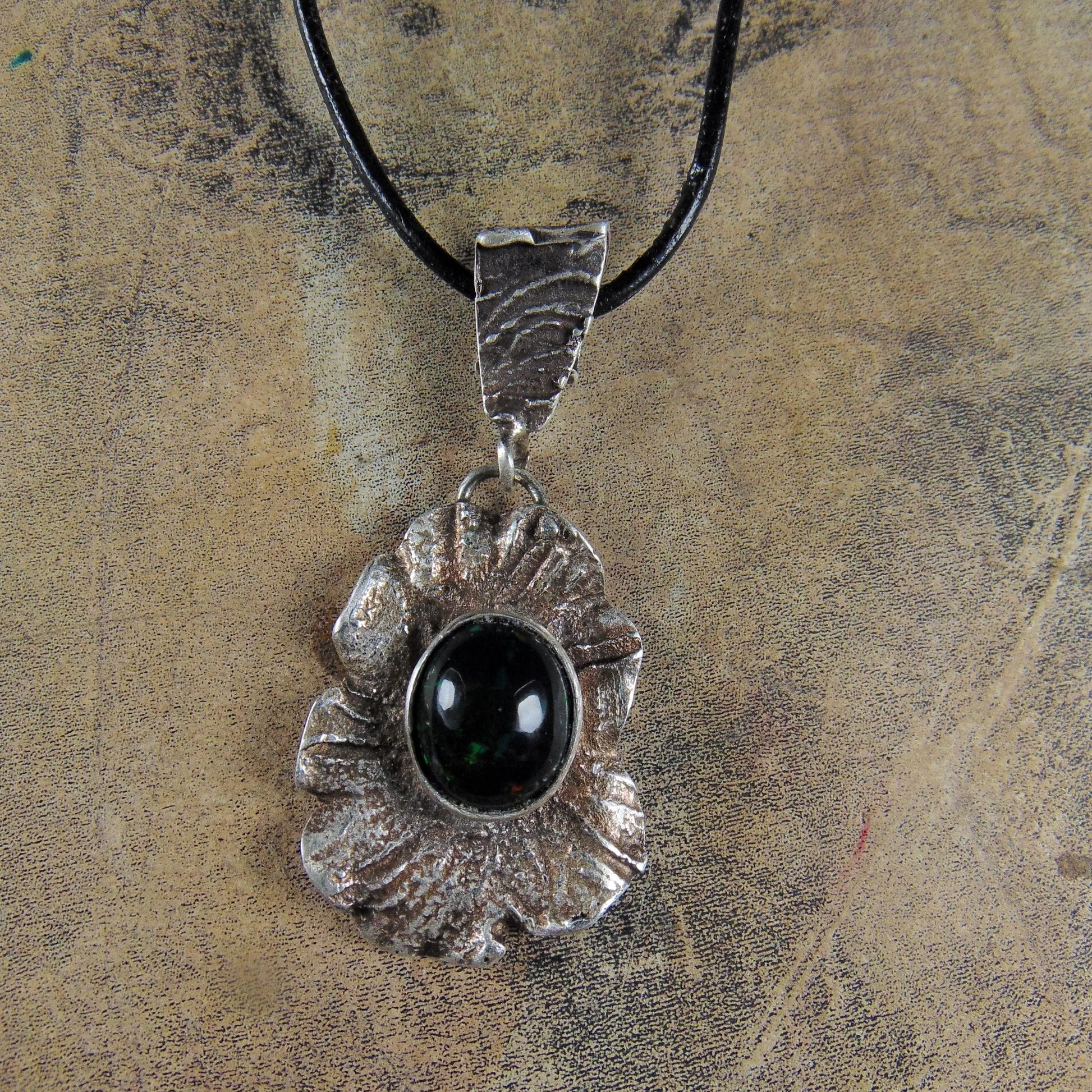 Wisior srebrny z czarnym opalem - EPIR Art Jewellery&Gemstone