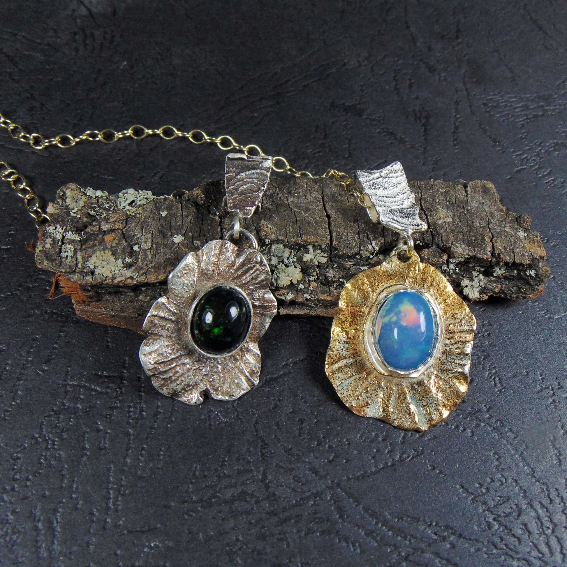 Wisior srebrny z czarnym opalem - EPIR Art Jewellery&Gemstone