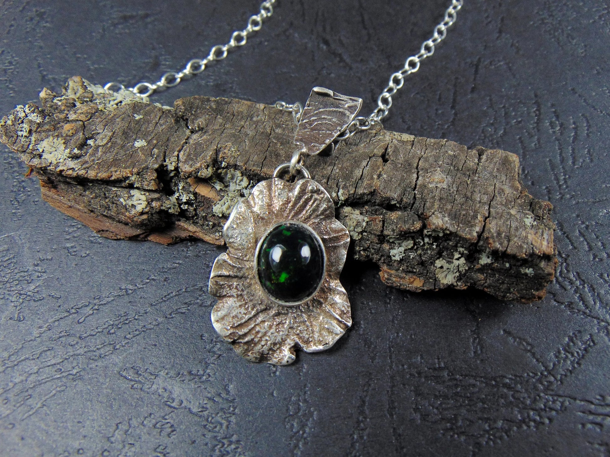 Wisior srebrny z czarnym opalem - EPIR Art Jewellery&Gemstone