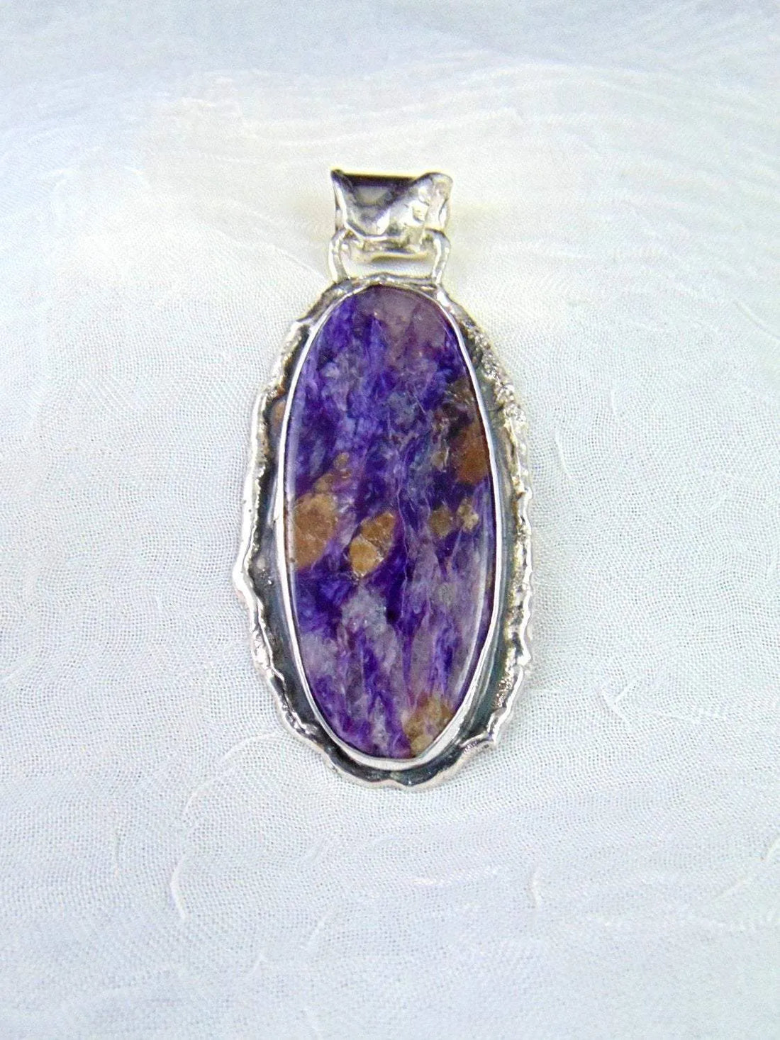 Wisior Srebrny z Czaroitem, Naszyjnik z Czaroitem - EPIR Art Jewellery&Gemstone