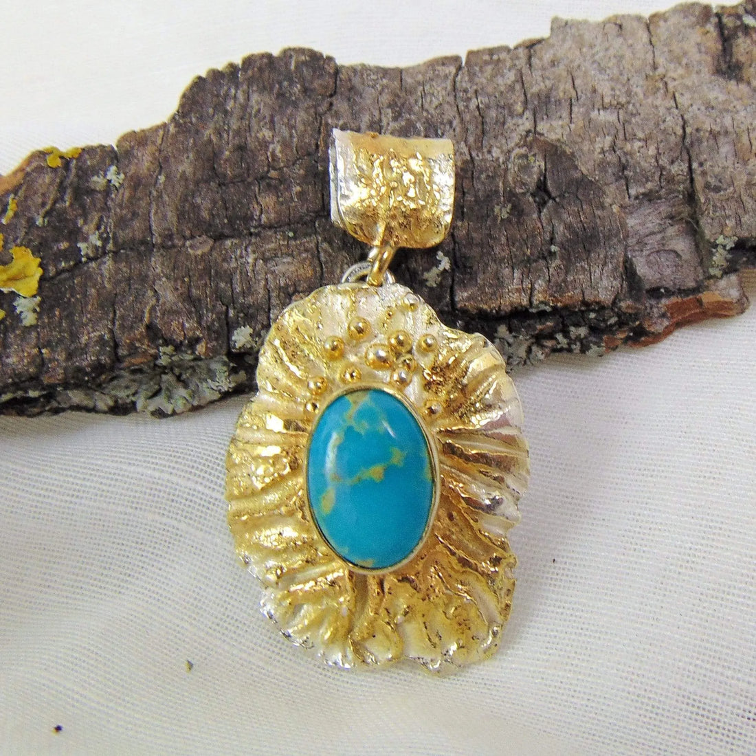 Wisior srebrny z turkusem z Brazylii - EPIR Art Jewellery&Gemstone