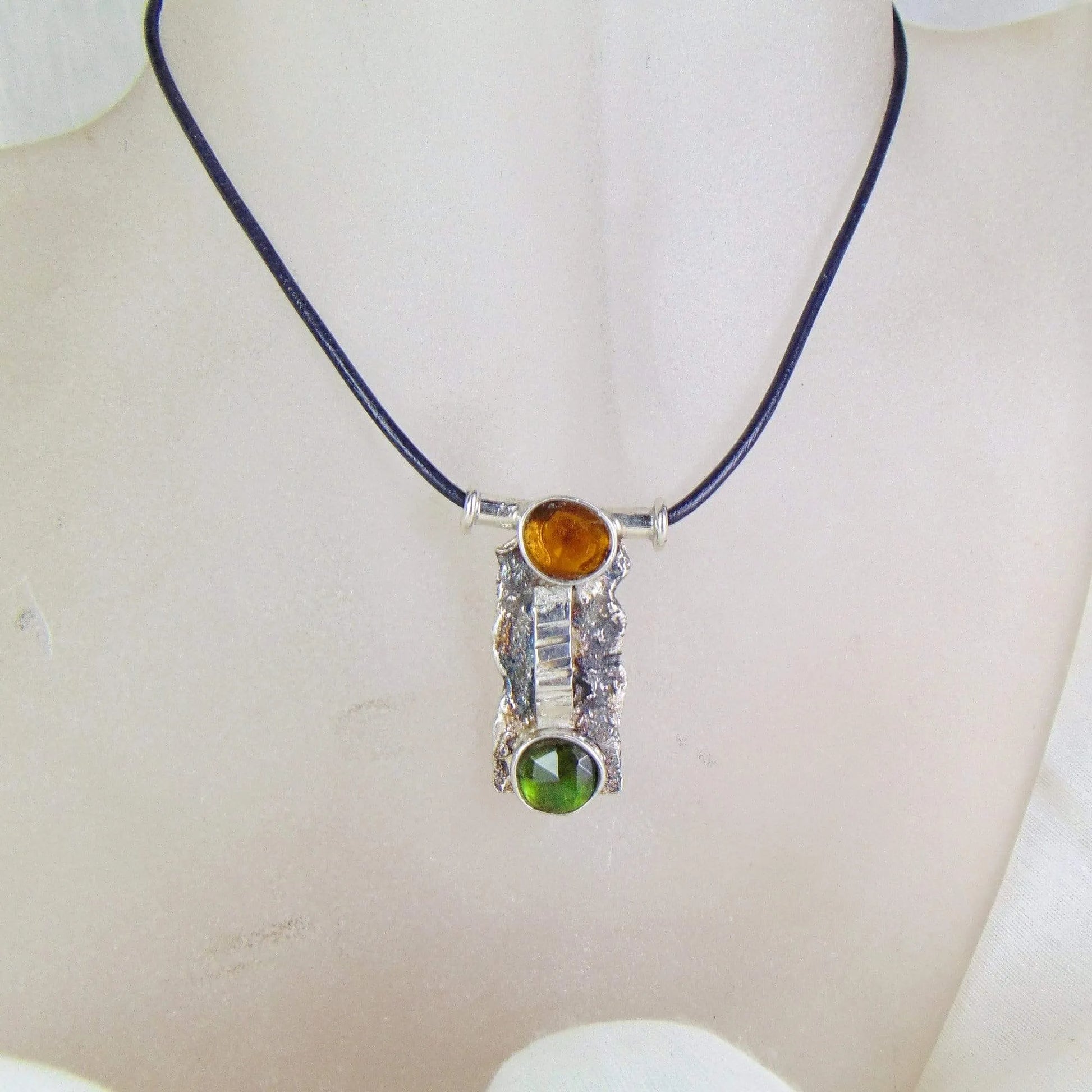 Wisior srebrny z turmalinami - EPIR Art Jewellery&Gemstone