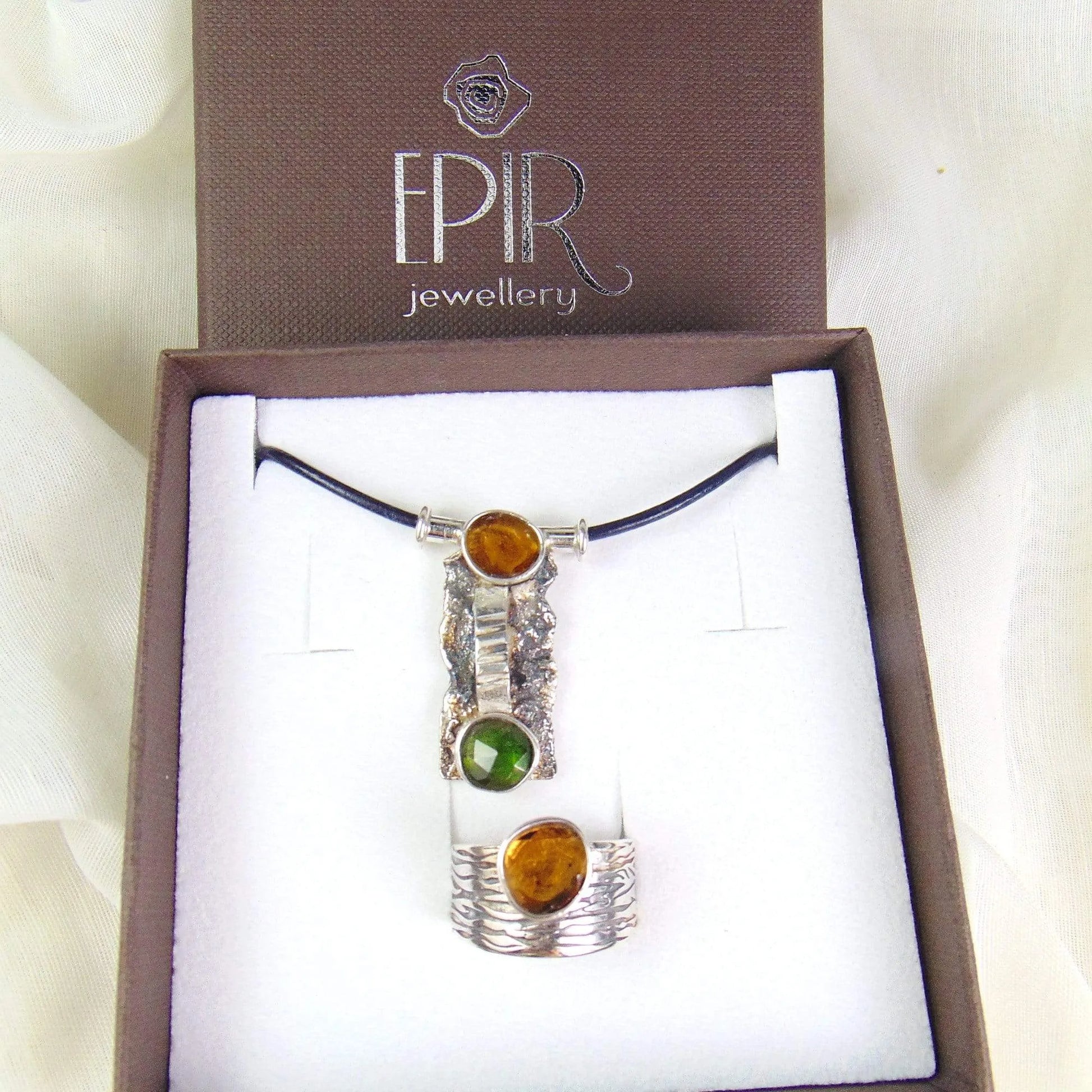 Wisior srebrny z turmalinami - EPIR Art Jewellery&Gemstone