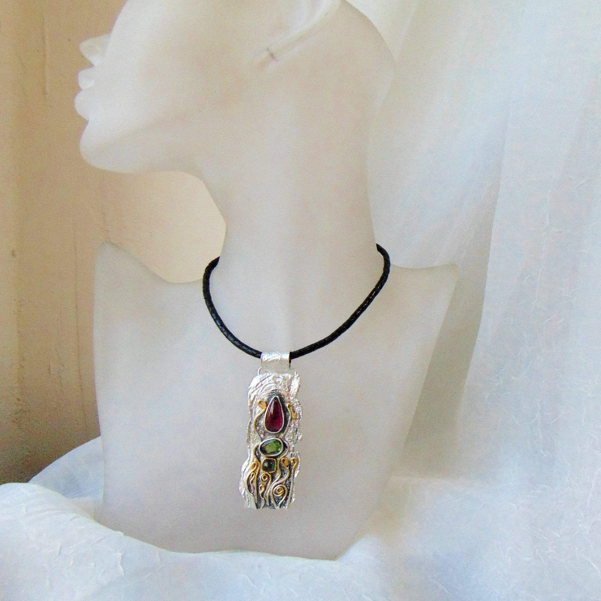 Wisior Srebrny z Turmalinami "Leśne owoce" - EPIR Art Jewellery&Gemstone