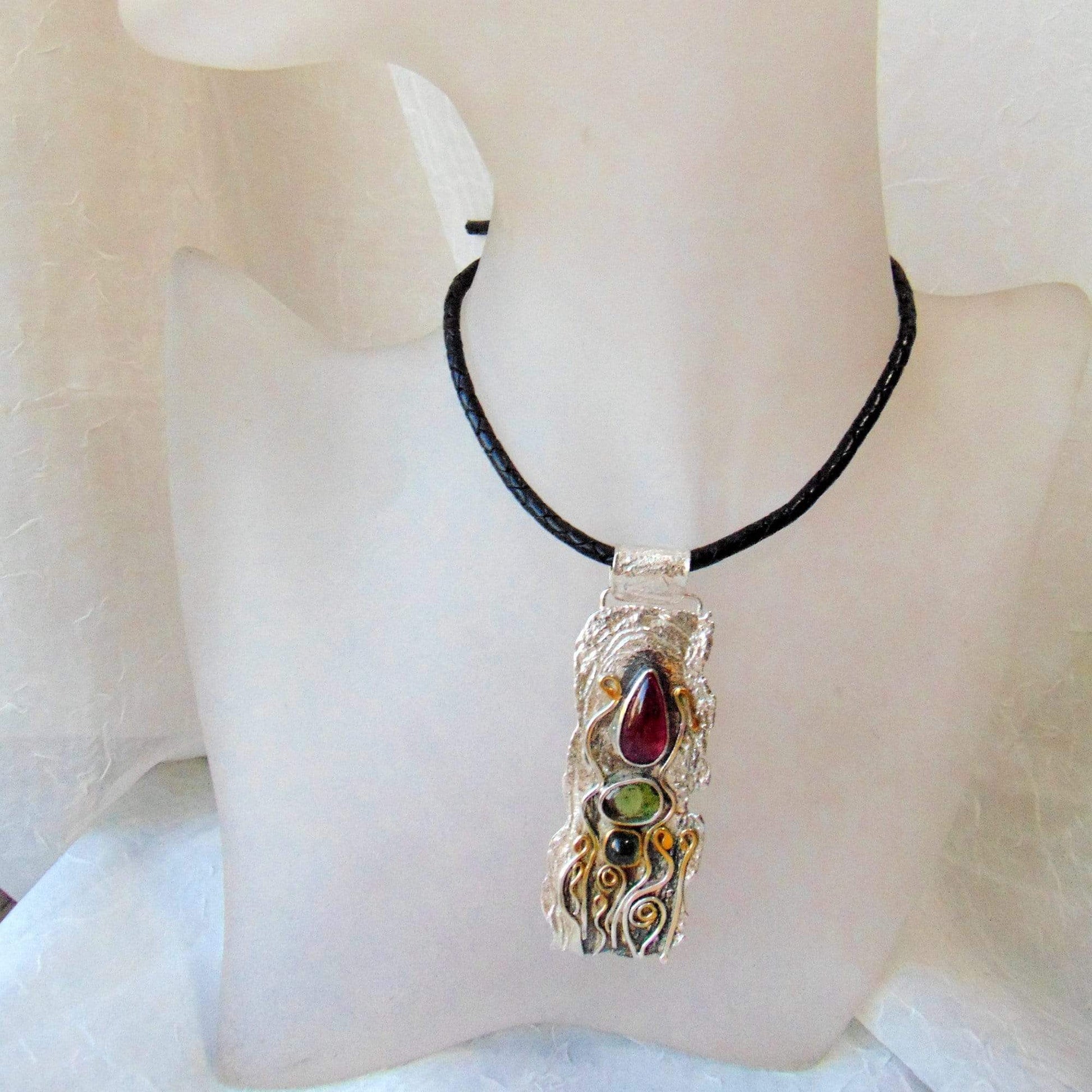 Wisior Srebrny z Turmalinami "Leśne owoce" - EPIR Art Jewellery&Gemstone