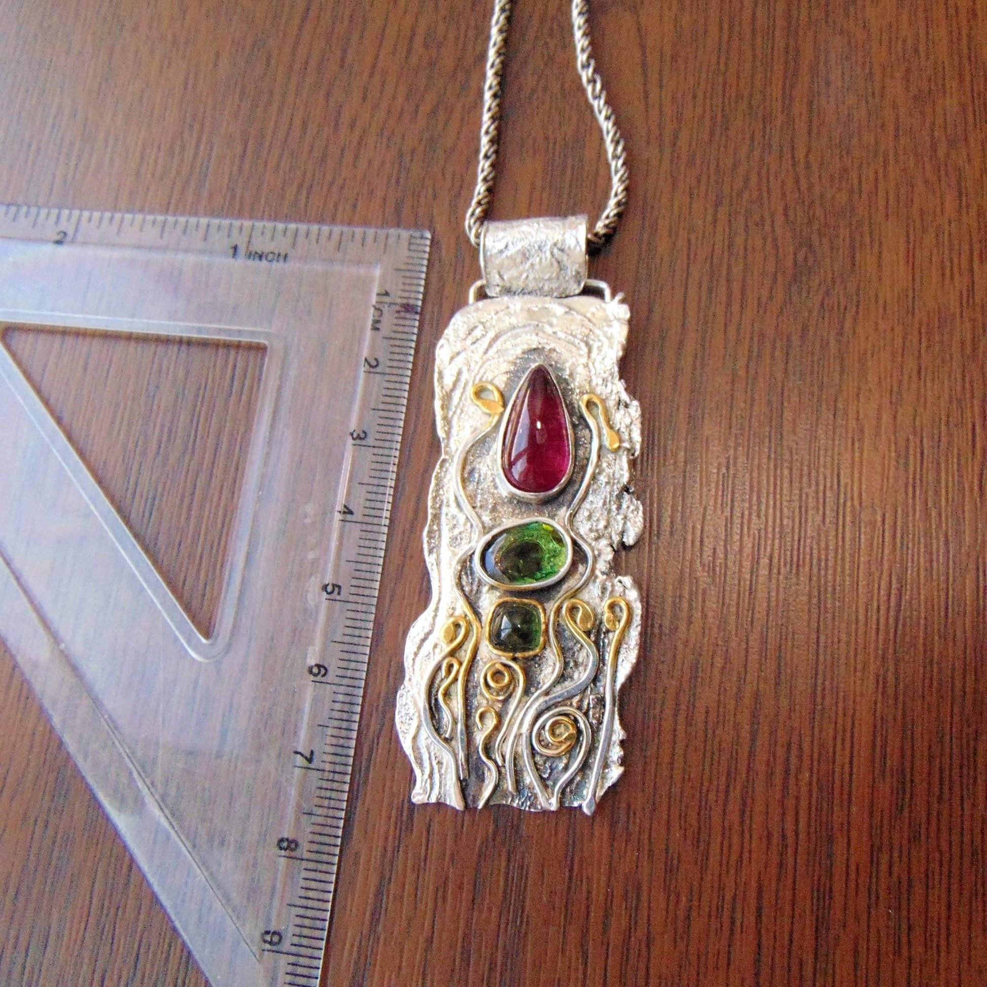 Wisior Srebrny z Turmalinami "Leśne owoce" - EPIR Art Jewellery&Gemstone