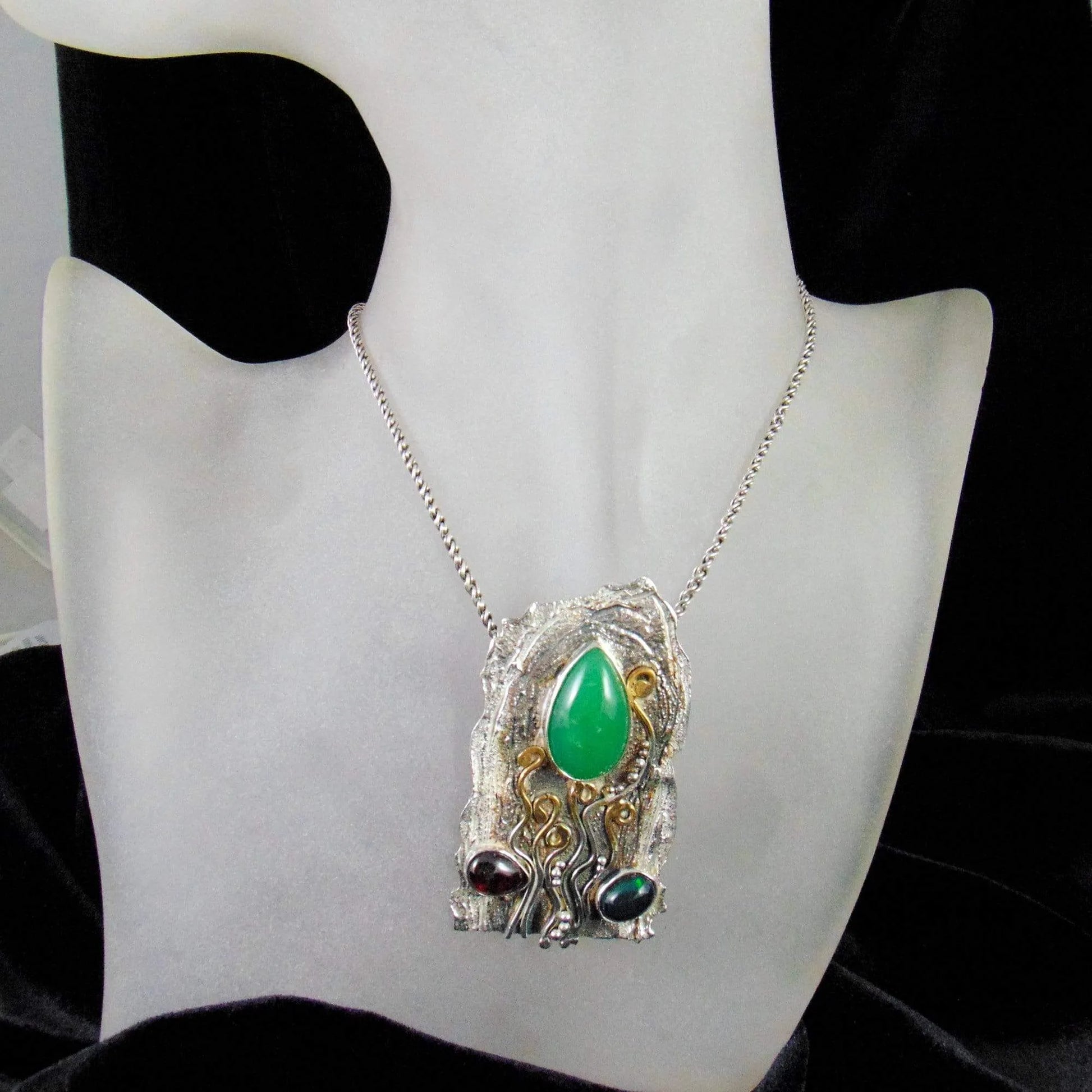 Wisior z chryzoprazem- Tajemnice lasu - EPIR Art Jewellery&Gemstone