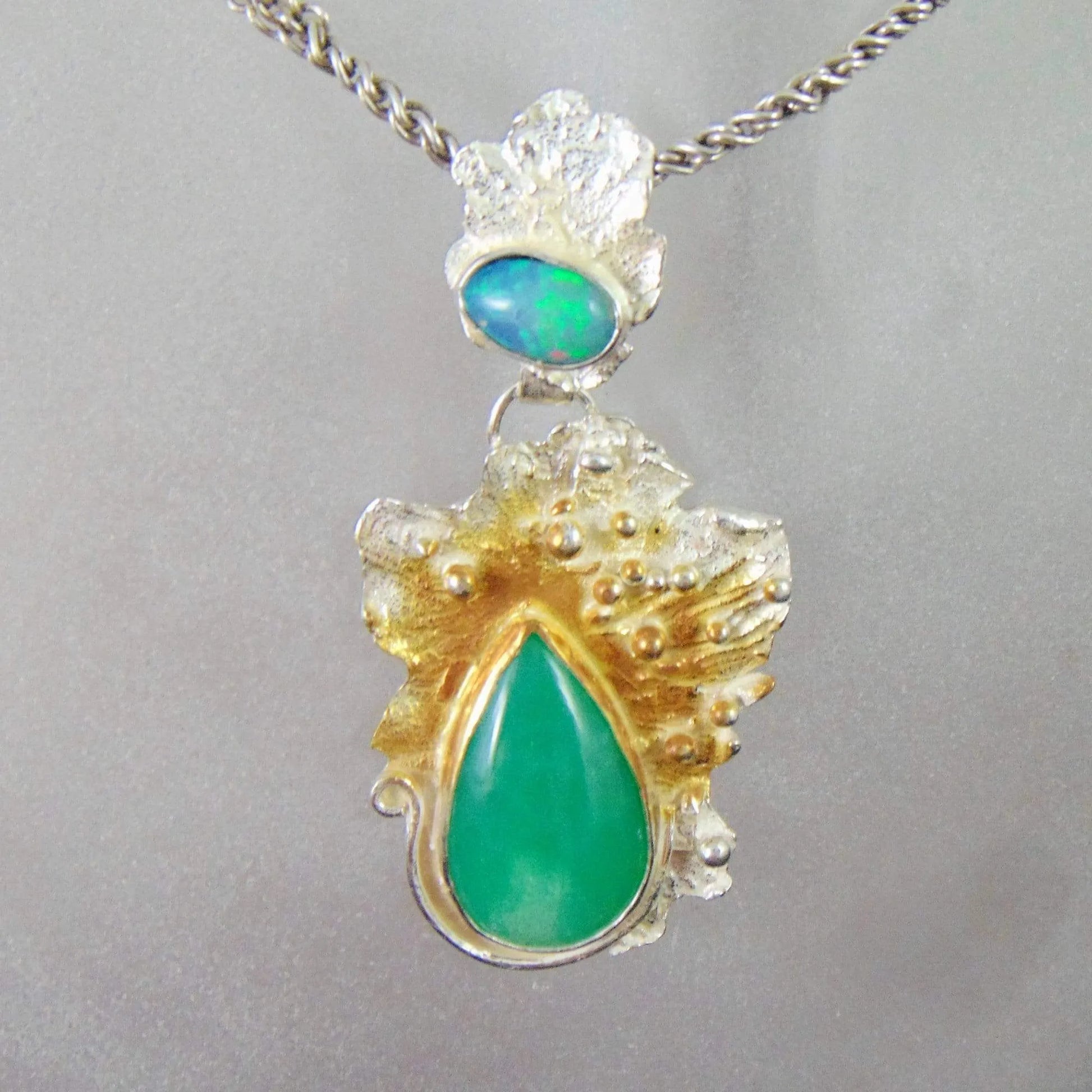 Wisior z chryzoprazem- Tajemnice lasu - EPIR Art Jewellery&Gemstone