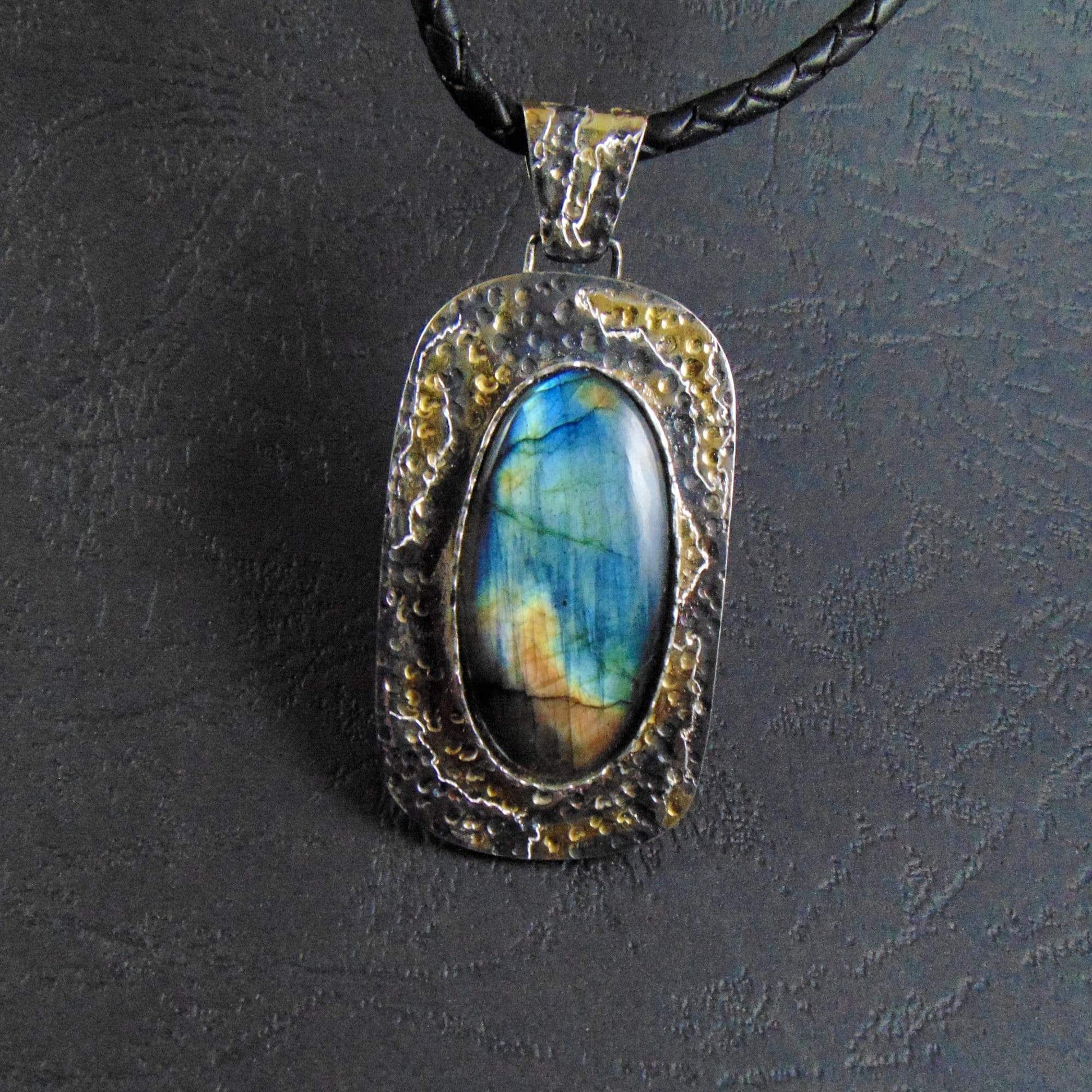 Wisior z Labradorytem -" Leśne Jezioro " - EPIR Art Jewellery&Gemstone