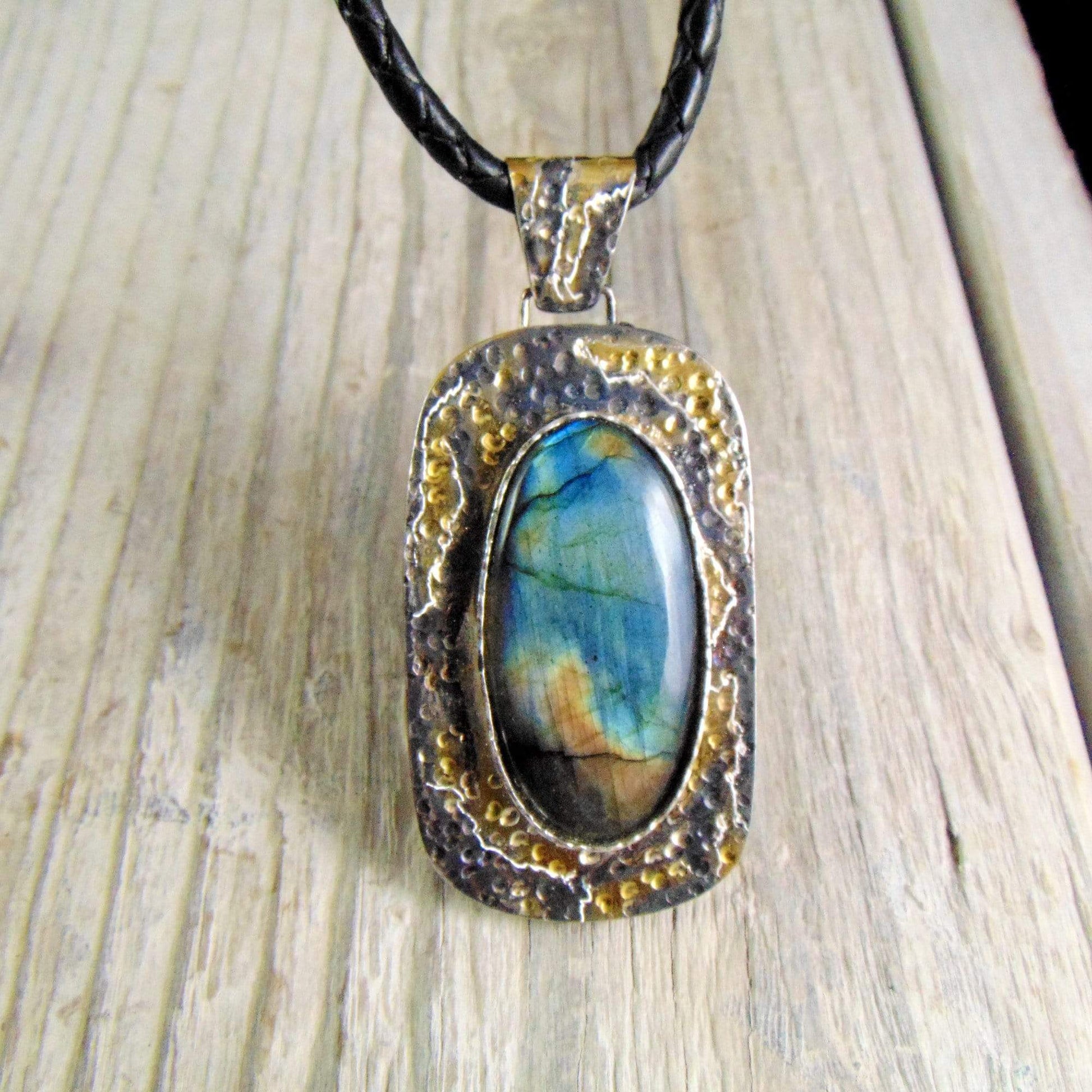 Wisior z Labradorytem -" Leśne Jezioro " - EPIR Art Jewellery&Gemstone