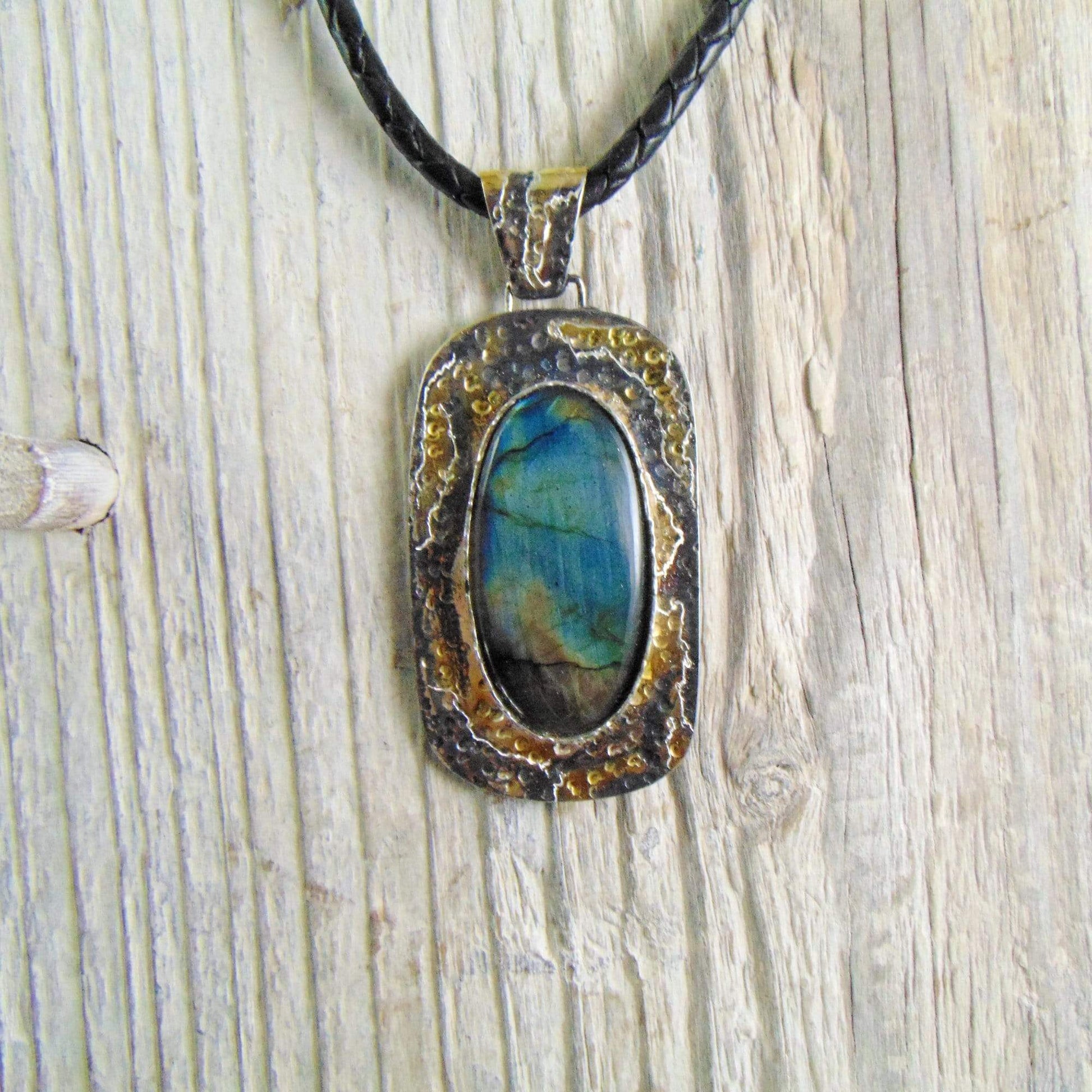 Wisior z Labradorytem -" Leśne Jezioro " - EPIR Art Jewellery&Gemstone