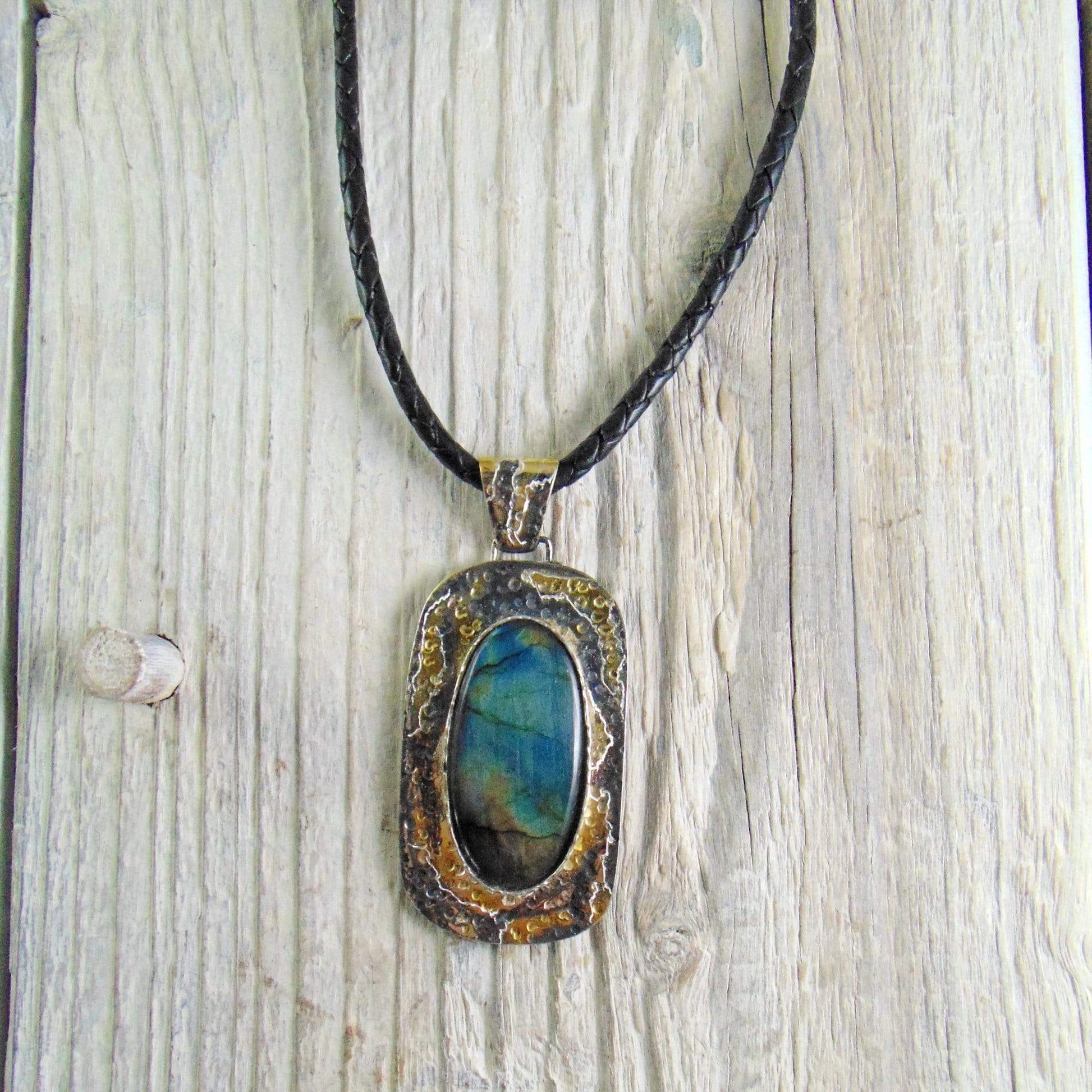 Wisior z Labradorytem -" Leśne Jezioro " - EPIR Art Jewellery&Gemstone