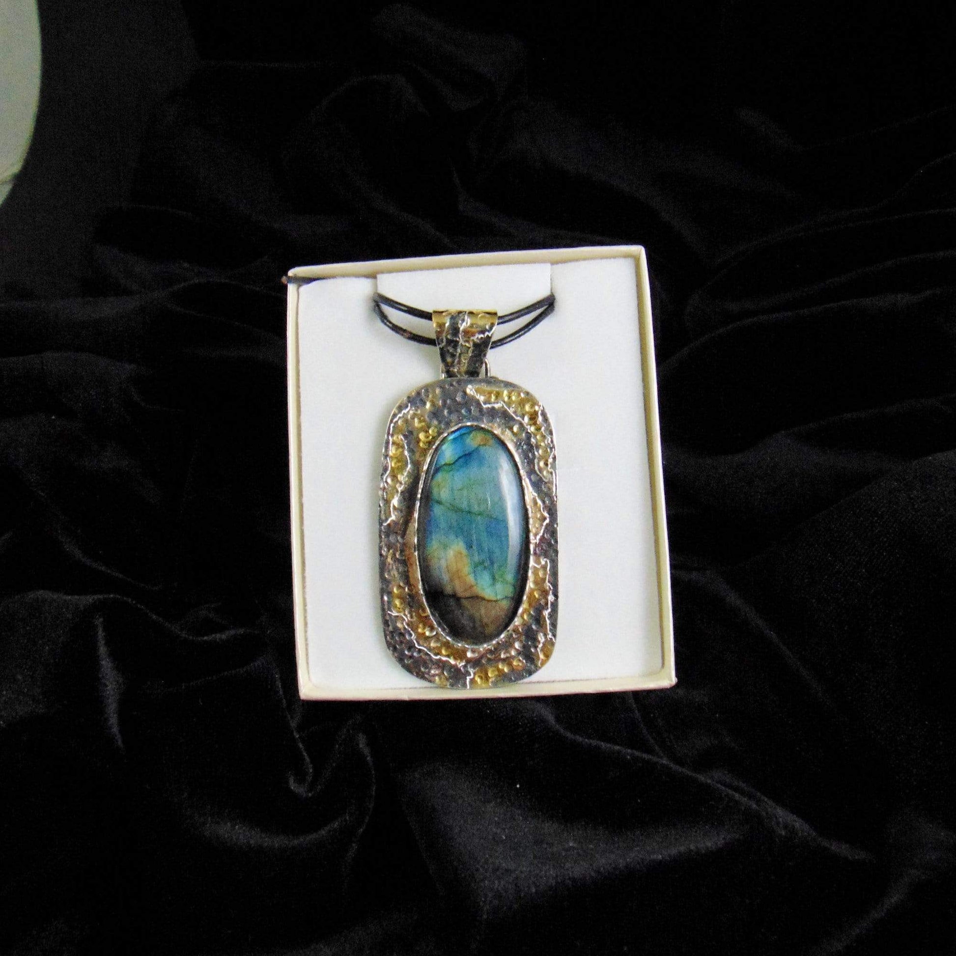 Wisior z Labradorytem -" Leśne Jezioro " - EPIR Art Jewellery&Gemstone