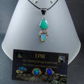 Wisior z opalem i chryzoprazem - EPIR Art Jewellery&Gemstone
