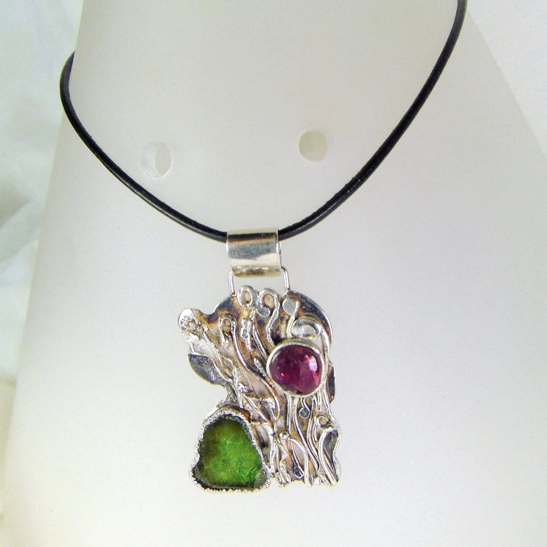 Wisior z Turmalinami - Tajemniczy Ogród - EPIR Art Jewellery&Gemstone