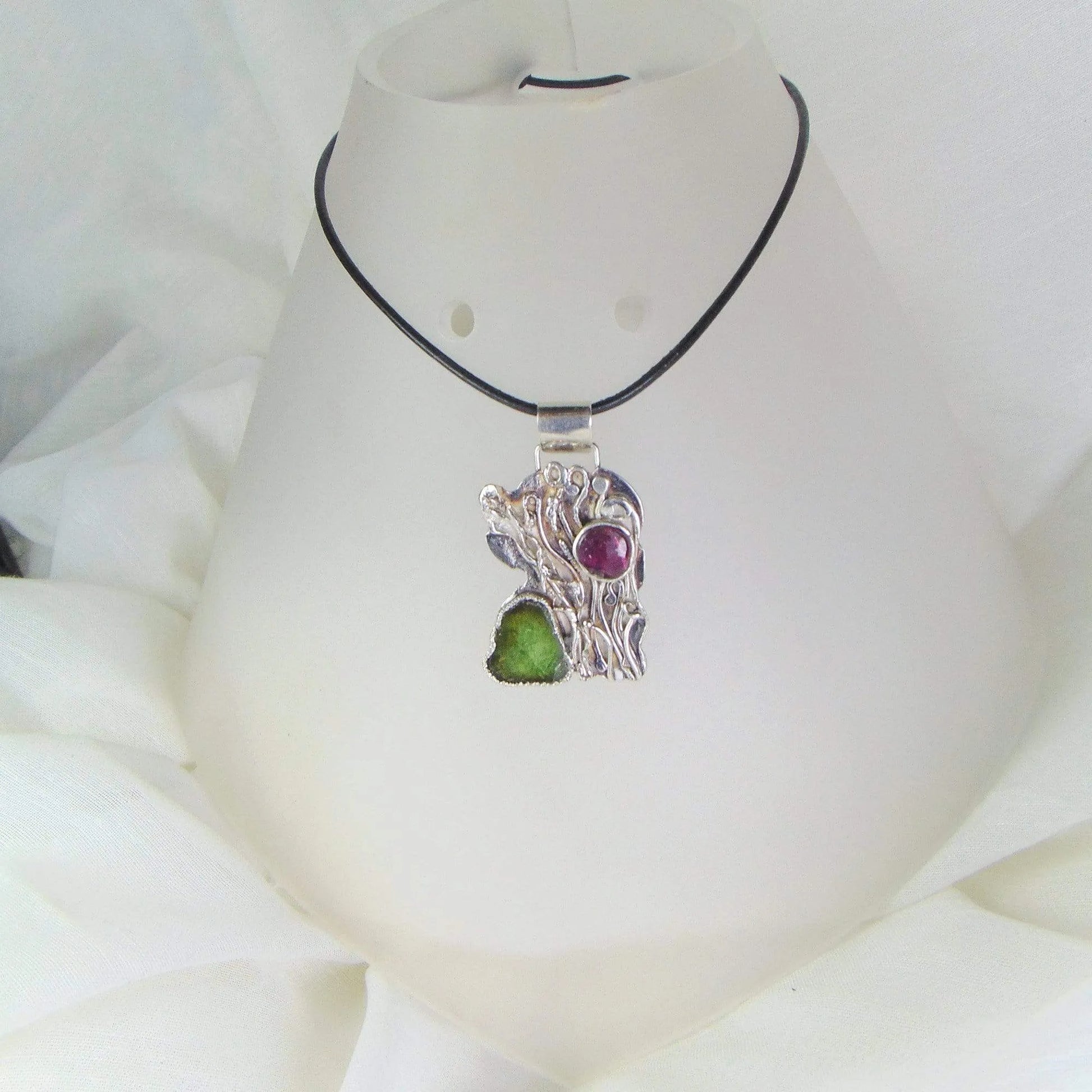 Wisior z Turmalinami - Tajemniczy Ogród - EPIR Art Jewellery&Gemstone