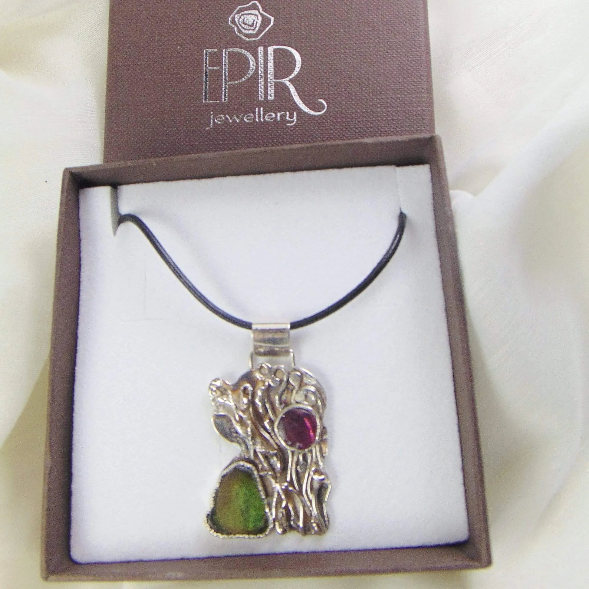 Wisior z Turmalinami - Tajemniczy Ogród - EPIR Art Jewellery&Gemstone