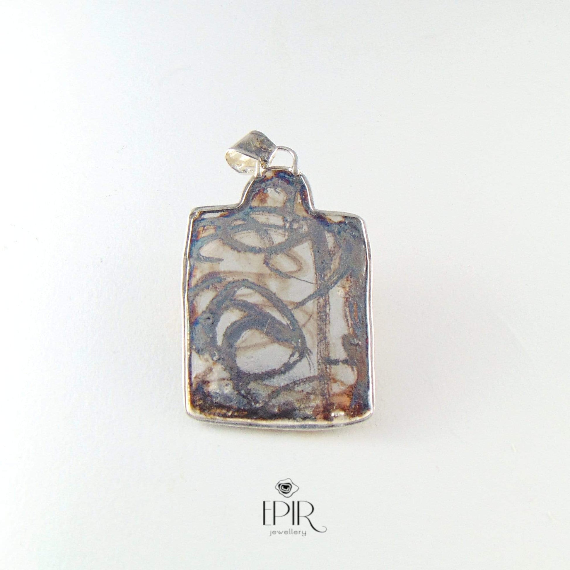 Wisior z Turmalinem - "Jesienna Róża" - EPIR Art Jewellery&Gemstone