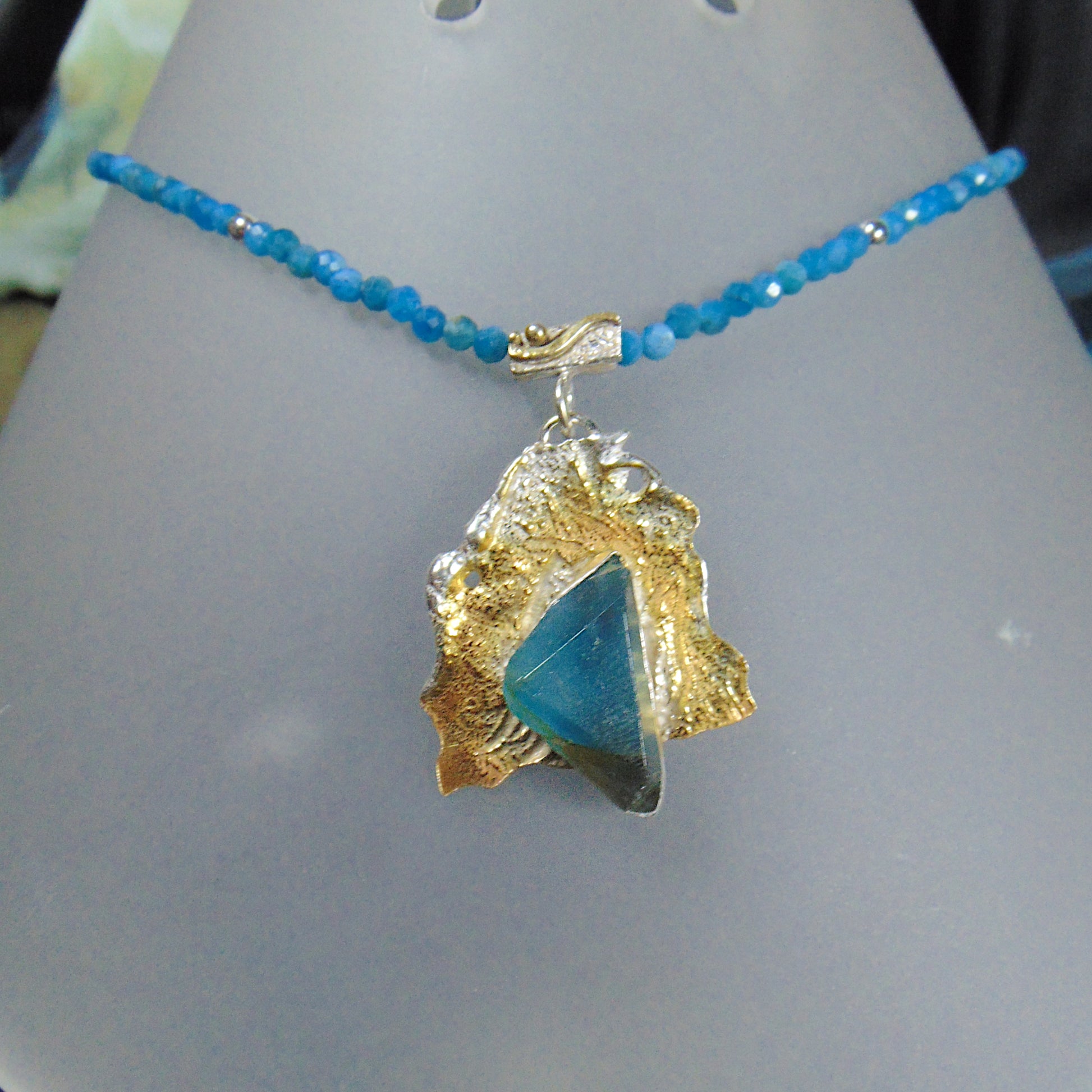 Naszyjnik "Fala" z fluorytem - EPIR Art Jewellery&Gemstone