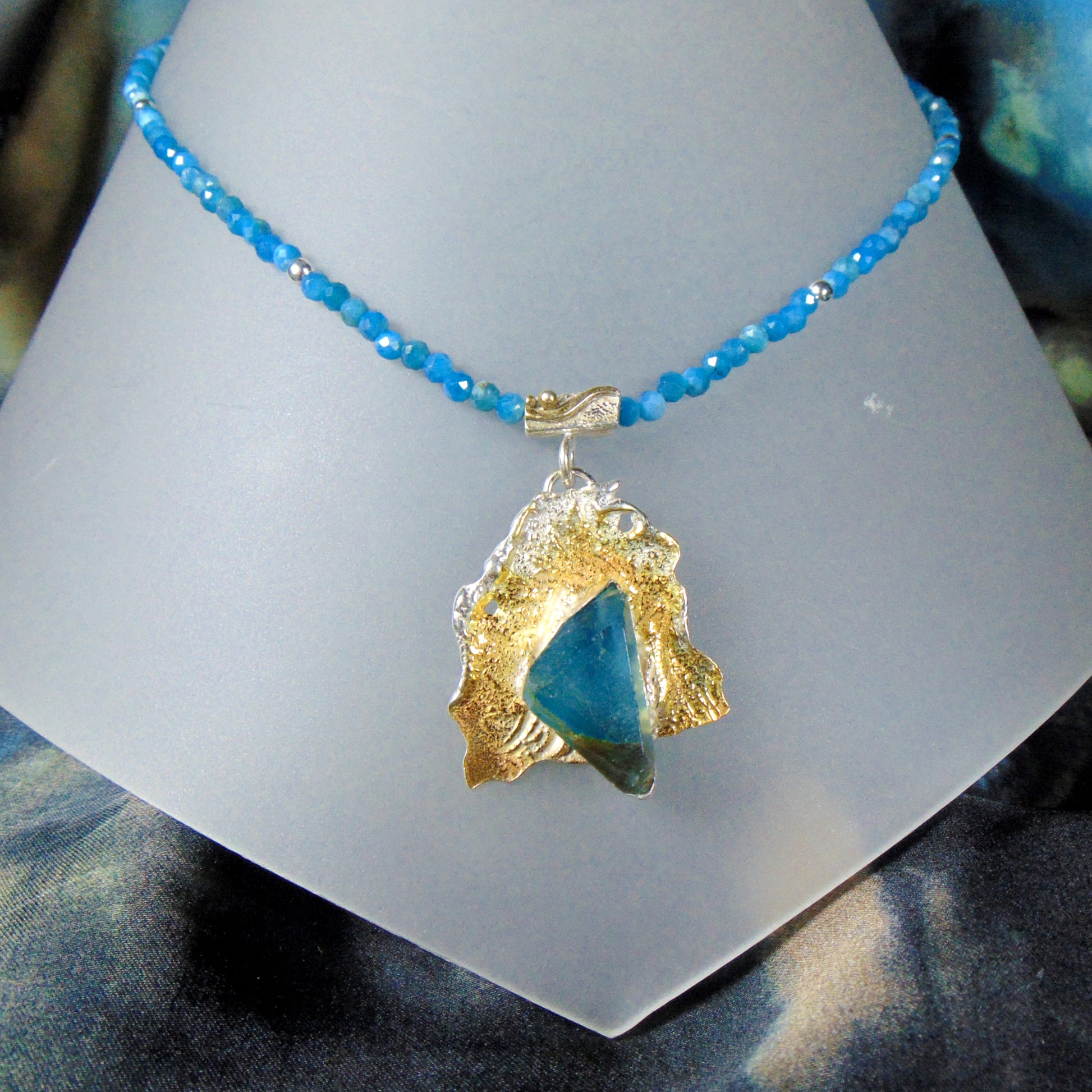 Naszyjnik "Fala" z fluorytem - EPIR Art Jewellery&Gemstone