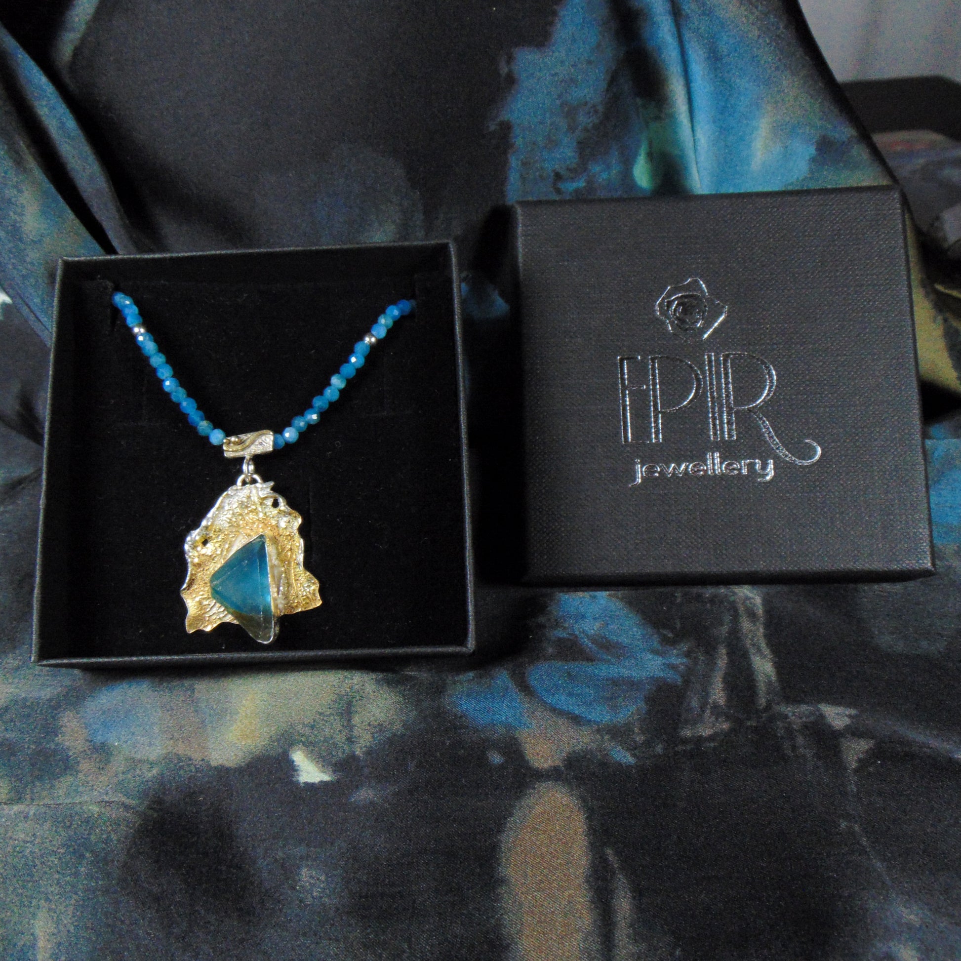 Naszyjnik "Fala" z fluorytem - EPIR Art Jewellery&Gemstone