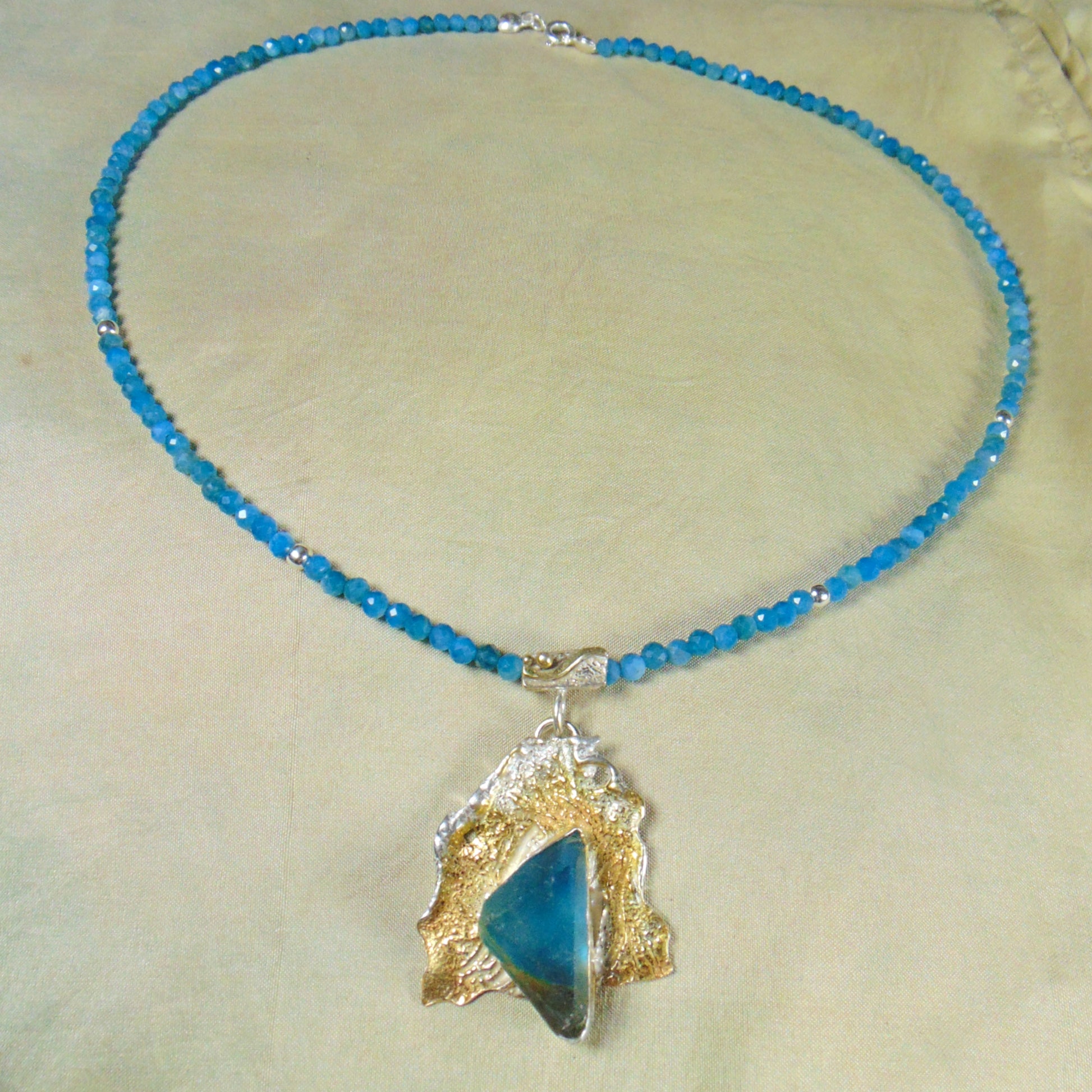 Naszyjnik "Fala" z fluorytem - EPIR Art Jewellery&Gemstone