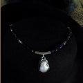 Naszyjnik z czarnych opali z perłą barokową - EPIR Art Jewellery&Gemstone