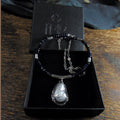 Naszyjnik z czarnych opali z perłą barokową - EPIR Art Jewellery&Gemstone