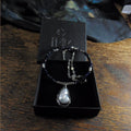 Naszyjnik z czarnych opali z perłą barokową - EPIR Art Jewellery&Gemstone