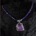 Naszyjnik z fluorytem i ametystami - EPIR Art Jewellery&Gemstone