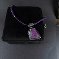 Naszyjnik z fluorytem i ametystami - EPIR Art Jewellery&Gemstone