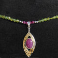Naszyjnik z rubinem i perydotami - EPIR Art Jewellery&Gemstone