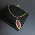 Naszyjnik z rubinem i perydotami - EPIR Art Jewellery&Gemstone