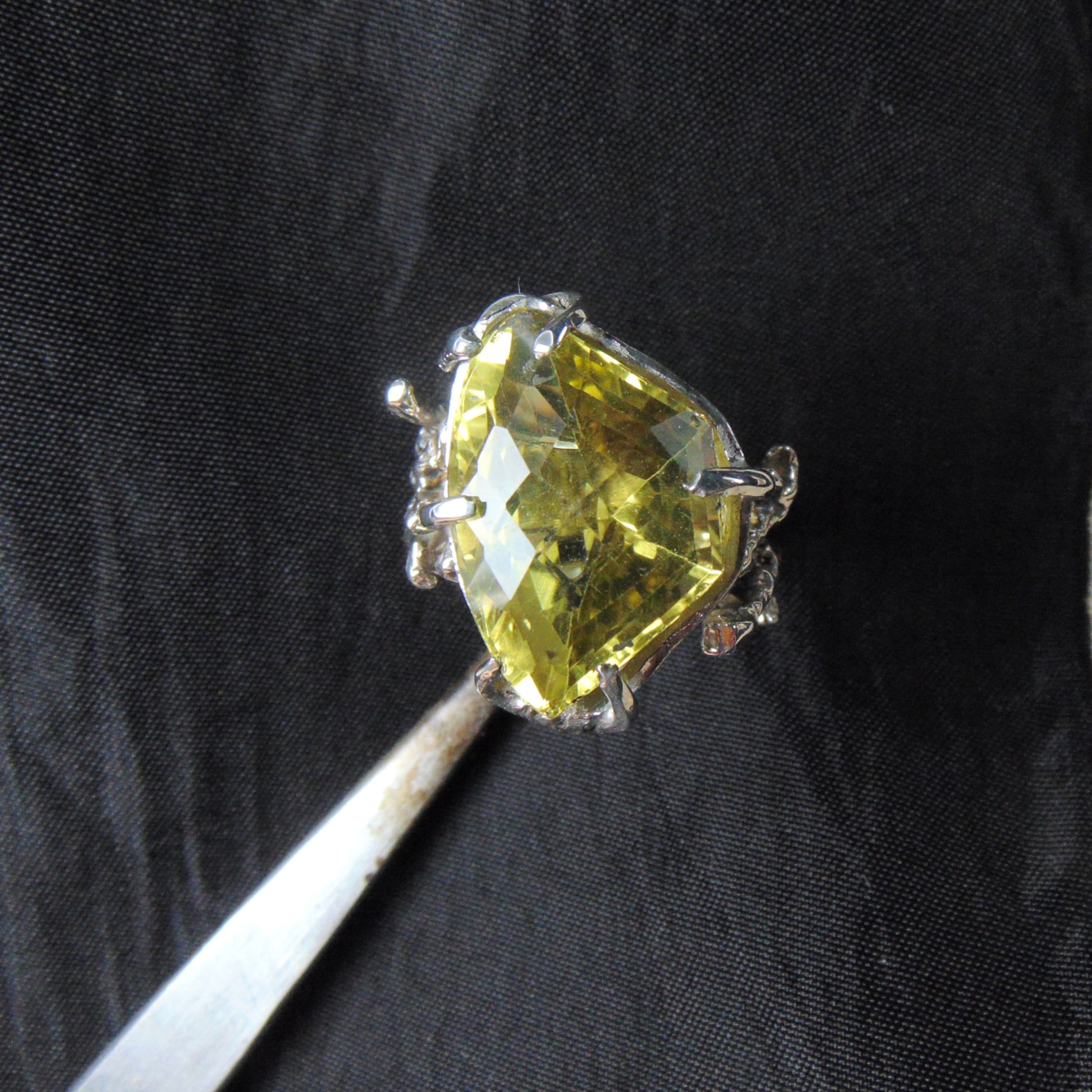 Pierścionek "Gałązki" z cytrynem - EPIR Art Jewellery&Gemstone