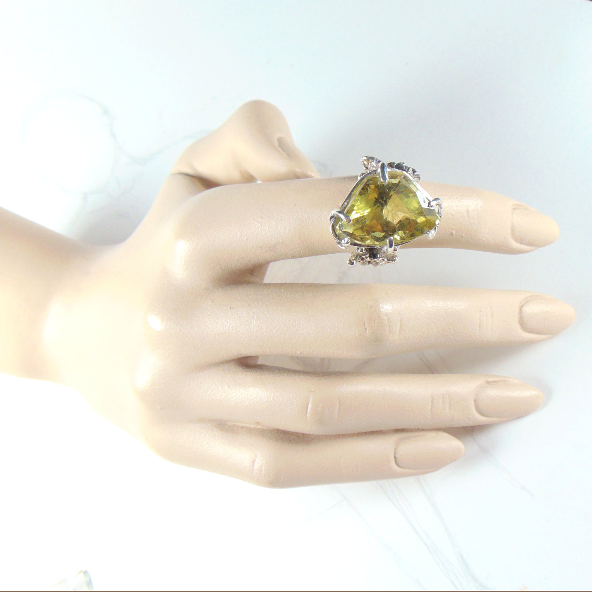 Pierścionek "Gałązki" z cytrynem - EPIR Art Jewellery&Gemstone