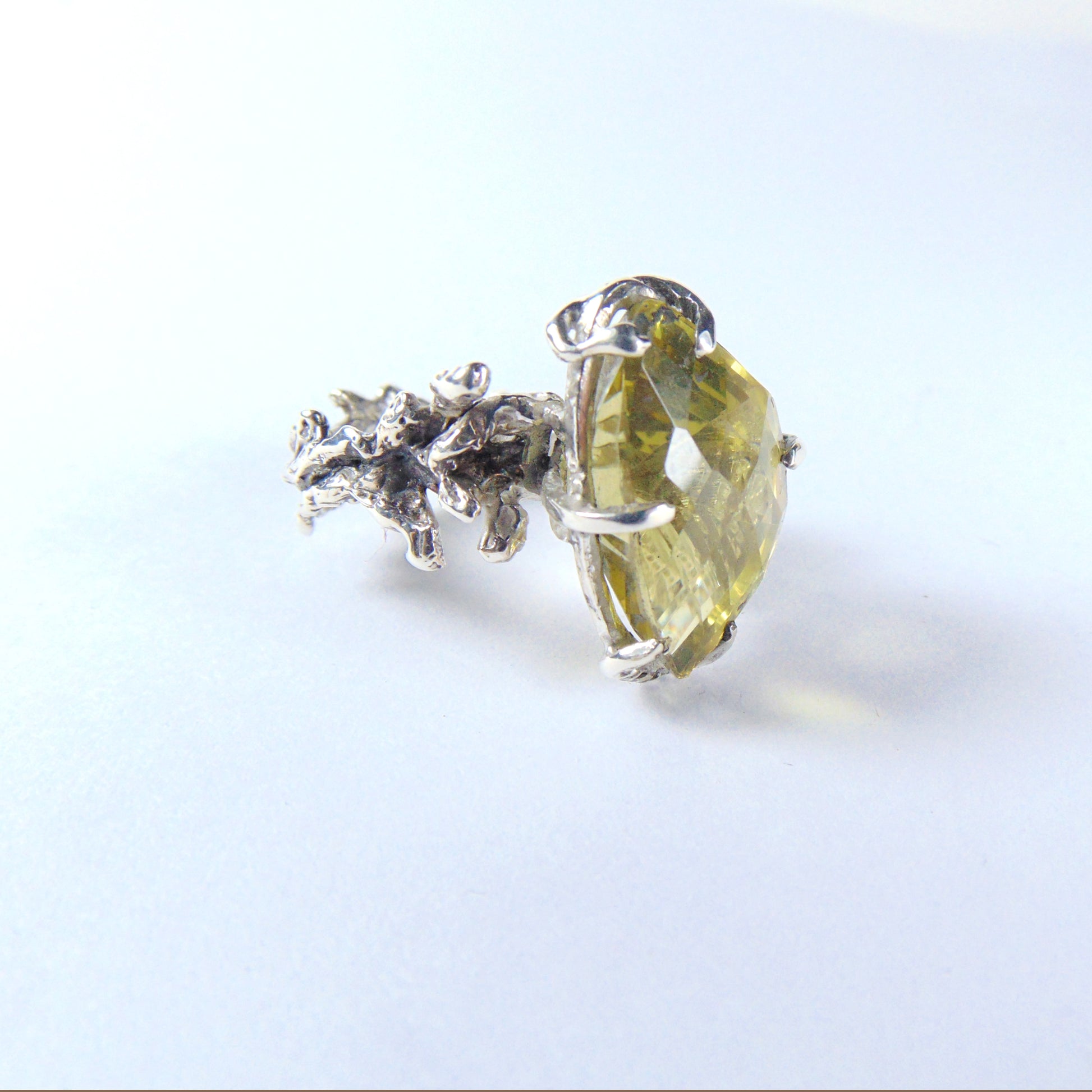 Pierścionek "Gałązki" z cytrynem - EPIR Art Jewellery&Gemstone