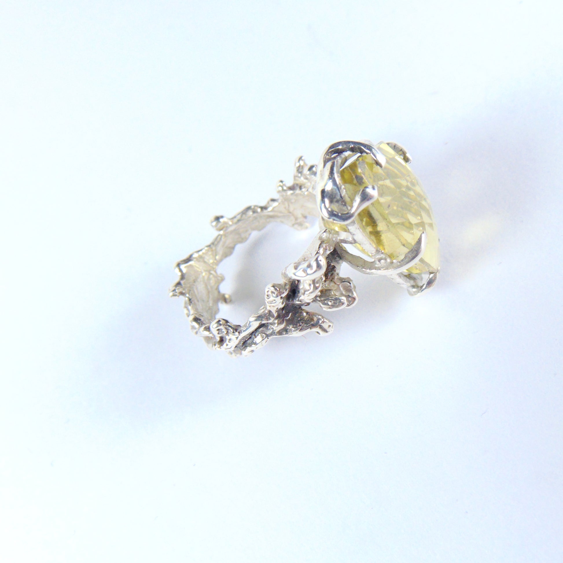 Pierścionek "Gałązki" z cytrynem - EPIR Art Jewellery&Gemstone
