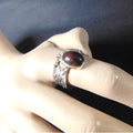 Pierścionek srebrny z owalnym czarnym opalem - EPIR Art Jewellery&Gemstone