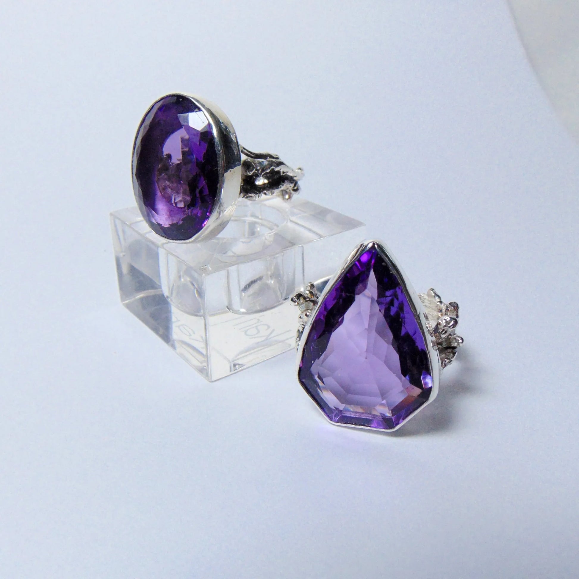 Pierścionek z kosmicznym ametystem - EPIR Art Jewellery&Gemstone