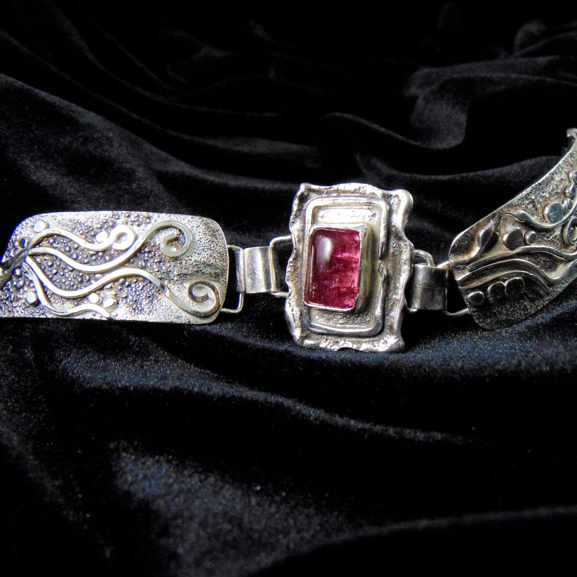 Bransoletka secesyjna z turmalinami EPIR Art Silver Jewellery bransoletka