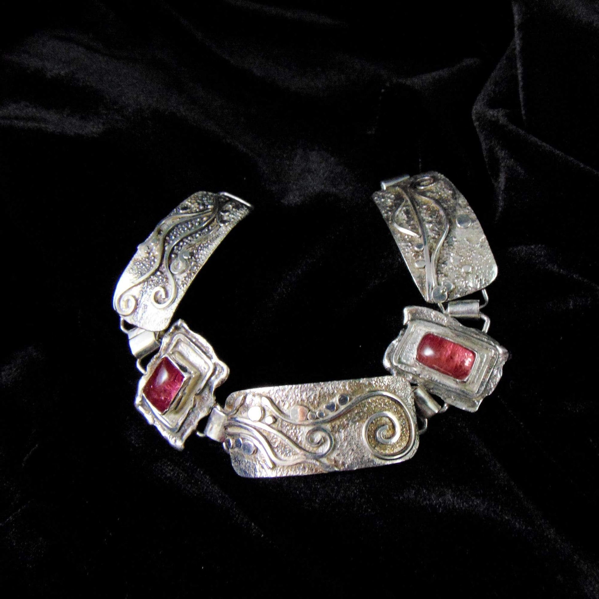 Bransoletka secesyjna z turmalinami EPIR Art Silver Jewellery bransoletka